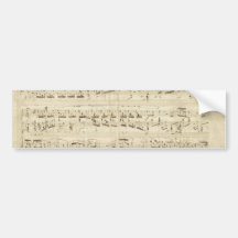 Old Music Notes - Chopin Music Sheet Bumper Stickers