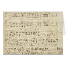 Old Music Notes - Chopin Music Sheet Greeting Cards