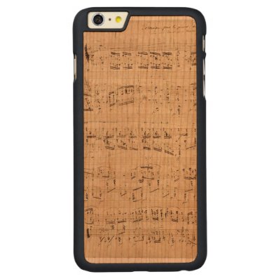Old Music Notes - Chopin Music Sheet Carved® Cherry iPhone 6 Plus Slim Case