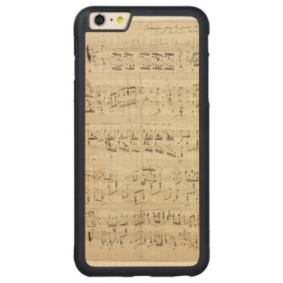 Old Music Notes - Chopin Music Sheet Carved® Maple iPhone 6 Plus Bumper Case