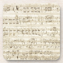 Old Music Notes - Chopin Music Sheet Coasters