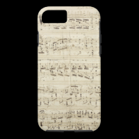 Old Music Notes - Chopin Music Sheet iPhone 7 Case