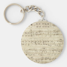 Old Music Notes - Chopin Music Sheet Key Chain