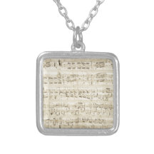Old Music Notes - Chopin Music Sheet Necklace