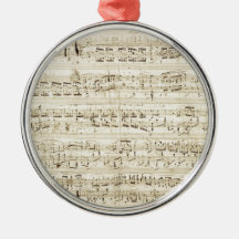 Old Music Notes - Chopin Music Sheet Christmas Tree Ornament