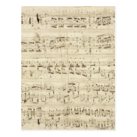 Old Music Notes - Chopin Music Sheet Post Cards