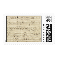 Old Music Notes - Chopin Music Sheet Postage