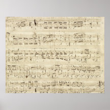 Old Music Notes - Chopin Music Sheet Poster