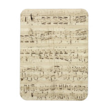 Old Music Notes - Chopin Music Sheet Flexible Magnets