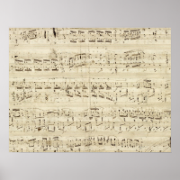Old Music Notes - Chopin Music Sheet Print