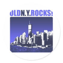 Old N.Y. Rocks! Stickers