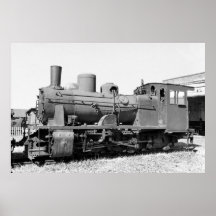 Old narrow-gauge steam engine 157-5674 print