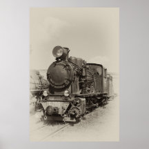 Old narrow-gauge steam engine Gr-269 Posters
