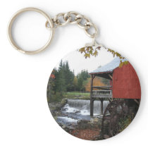 Old New England Mill, in the fall Keychains