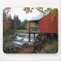 Old New England Mill, in the fall mousepads
