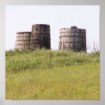 Old Oil storage Tanks Posters
