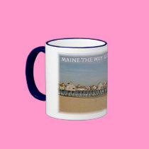 Old Orchard Beach Pier, Maine mugs by eelkat Old Orchard Beach Pier, Maine mugs