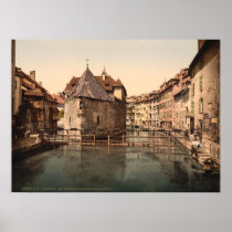 Old Palace and Canal, Annecy, France Posters
