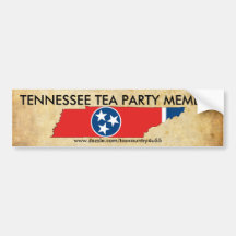 old_paper, 800px-Flag-map_of_Tennessee.svg, TEN... Bumper Stickers