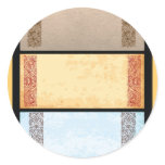 Old Paper with Ornaments4 Round Sticker