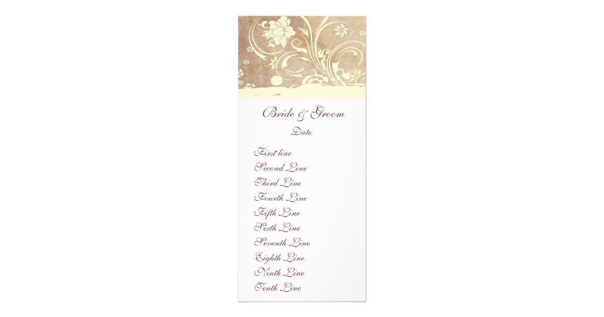 old parchment shabby chic wedding program zazzle old parchment shabby chic wedding program zazzle