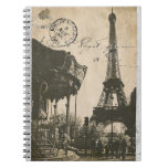 old paris post card notebook