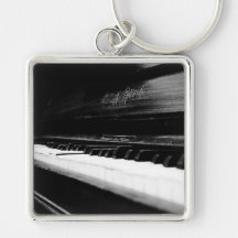 Old Piano Key Chain