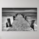 Old Pier Black and White Photograph posters