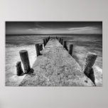 Old Pier Black and White Photograph Posters