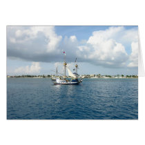 Old Pirate Ship Card