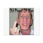 Old Pissed Off Man Post Card