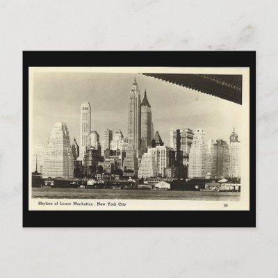 old new york city pictures. Old Postcard, New York City by