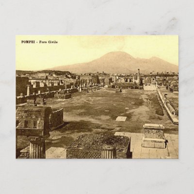 Old Postcard - Pompei, The Forum