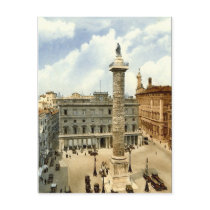 Old Postcard, Rome, Piazza Colonna
