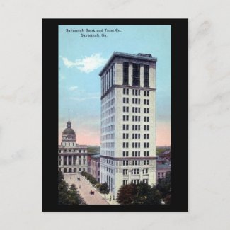 Old Postcard - Savannah Bank and Trust Co postcard