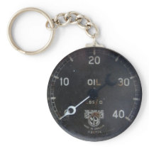 Old pressure gauge / old instrument / dial meter key chain