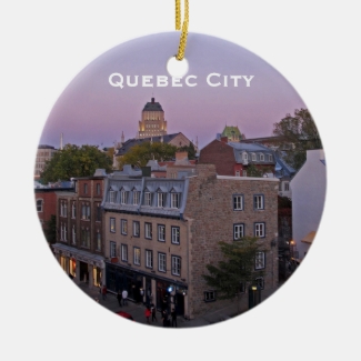 Old Quebec Cityscape Ornament