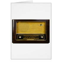 old radio greeting card