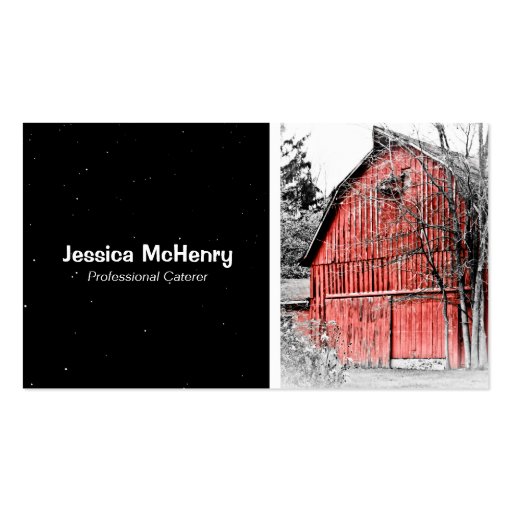 Old Red Barn Business Card (front side)