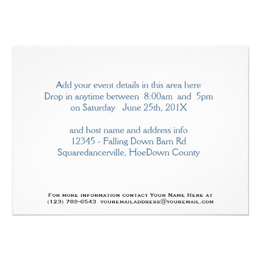 Old Red Barn Country Style Hoedown Barn Raising Personalized Announcements