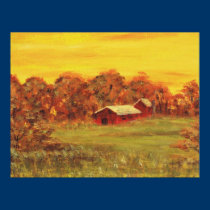 Old Red Barn Poster posters