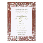 Old Red Barn Wood Wedding Invitation