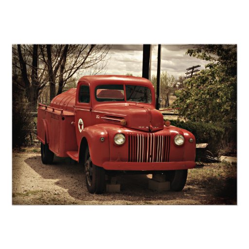 Old Red Fire Truck invitation
