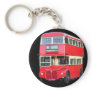 Old red London bus from around 1950 Keychain