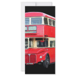 Old red London bus from around 1950 Rack Card Design