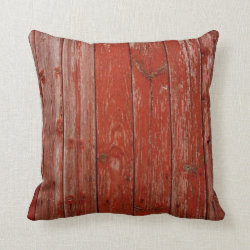 Old red wood pillows