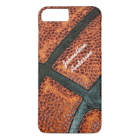 Old Retro Basketball Pattern With Name iPhone 7 Plus Case