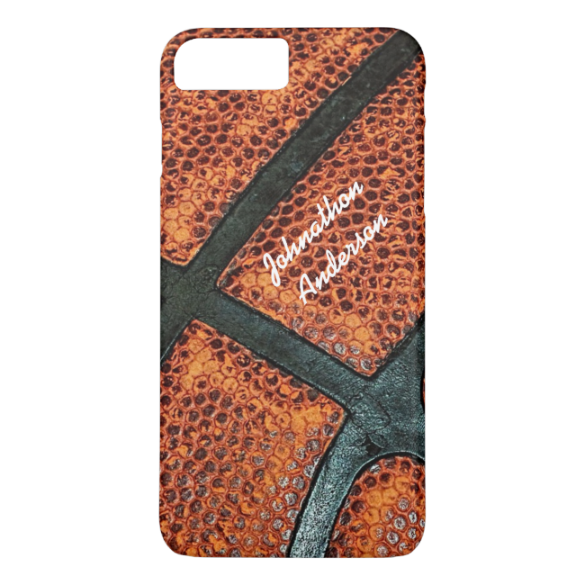 Old Retro Basketball Pattern With Name iPhone 7 Plus Case