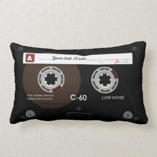 Old Retro Music Cassette MixTape Pillow throwpillow