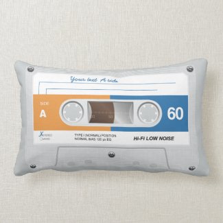 Old Retro Music Cassette MixTape Pillow throwpillow